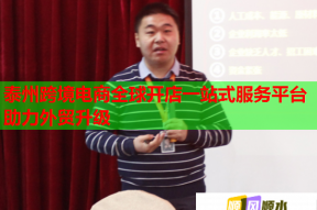 泰州跨境電商全球開店一站式服務平臺助力外貿(mào)升級